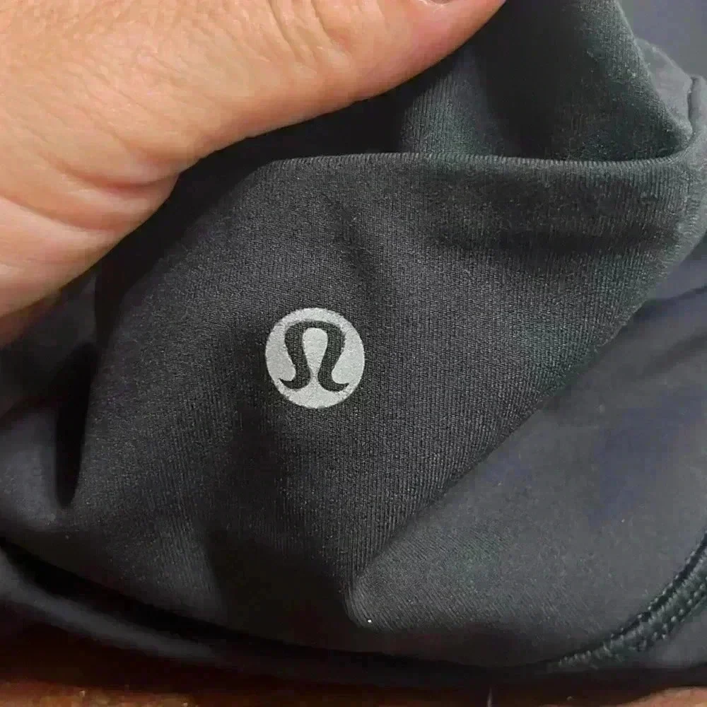 Lululemon Black Hi-rise Leggings Laser Cut Weave Mesh Luxtreme